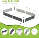 8x4x1ft Raised Garden Bed-Outdoor Galvanized Planter Box for Vegetables, Fruits,Herbs, Flowers, Metal Raised Garden Bed kit-Dark Grey by GreenHaven Gardens