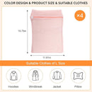 4-Piece Pink Medium Durable Organic Cotton Mesh Laundry Bags with Sturdy Zippers and Breathable Mesh are Delicate Laundry Bags for Underwear, Clothes, Pants and Socks by TinyTreasures Baby Boutique