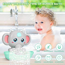 Baby Bath Toys, Magnetic Charging Music Bath Bubble Machine, Elephant Bubble Maker for Kids Ages 1-3 4-8, Toddler Bathtub Toy Gift for Boys and Girls (Grey) by TinyTreasures Baby Boutique