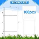 100 Pcs H Stakes for Yard Signs 30'' x 10'' Metal Heavy Duty H Frame Wire Stakes Weatherproof Metal Holder for 4mm 5mm Corrugated Signs Advertising Board Guidepost Yard Halloween Decor by CozyNest Decor