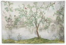 HZOHNAGO Japanese Tapestry Tree Misty Garden Lake Printed Wall Tapestry Ink Painting Wall Hanging for Bedroom Living Room Dorm 90" W x 60" H by CozyNest Decor