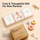 Baby Shower Gifts for Boys, Girls - Baby Hand and Footprint Kit, Newborn Handprint Kit, Keepsake Photo Frame, Nursery Picture Frame, Gender-Neutral Newborn Keepsake Gifts (Petal Pink) by TinyTreasures Baby Boutique
