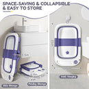Collapsible Baby Bathtub,Baby Bath Tub with Thermometer & Soft Cushion,Baby Bathtub for Newborn to Toddler 0-36 Months,Portable Travel Baby Tub with No-Slip Feet,Baby Shower Gifts,Lavender by TinyTreasures Baby Boutique