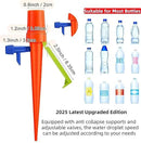 Upgrade Plant Self Watering Spikes Devices, Automatic Watering System with Slow Release Control Valve Switch, Plant Drip Irrigation System for Outdoor & Indoor Plants (12 PCS, Green+Orange) by GreenHaven Gardens