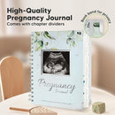 Pregnancy Journal for First Time Moms Gifts - 90 Pages Hardcover Pregnancy Memory Book, Beautiful & Cute Baby Book Keepsake, Ultrasound Baby Scrapbook, Mom To Be Gift (Frost) by TinyTreasures Baby Boutique