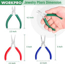 WORKPRO Jewelry Pliers Set, 3 Pack Jewelry Making Tool Kit- Needle Nose Plier/Chain Nose Plier, Round Nose Plier and Wire Cutter for Charm Bracelet, Jewelry Repair, DIY Crafts, Jewelry Making Supplies by TinyTreasures Baby Boutique