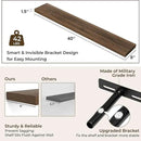 RICHFOCUS 40Inch Floating Shelves for Wall 2 Pack Shelves for Bedroom|Kitchen|Bathroom Wall Mounted Rustic Wood Floating Shelf with Invisible Brackets for Books|Storage|Decor, Walnut by CozyNest Decor