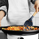Silicone Cooking Utensils Set - 446°F Heat Resistant Silicone Kitchen Utensils for Cooking,Kitchen Utensil Spatula Set w Wooden Handles and Holder, BPA FREE Gadgets for Non-Stick Cookware (Navy Blue) by CozyNest Decor