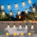 ST38 Outdoor String Lights 25FT with 12+1 LED Bulbs, E12 Socket, Waterproof Commercial Grade, 2700K Warm White for Garden, Backyard, Bistro, Patio, Porch, Deck, Gazebo, Wedding Decor by CozyNest Decor