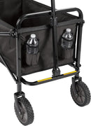 Amazon Basics Collapsible Folding Heavy Duty Utility Wagon for Outdoor Sports, 265 pounds Weight Capacity, Camping, Garden, and Shopping, 27.6 x 40.9 x 20 inches, Black by GreenHaven Gardens