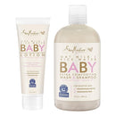 SheaMoisture Baby Wash and Shampoo 21 oz 2 Count - Oat Milk and Rice Water Care with Shea Butter for Sensitive and Dry Skin, Hypoallergenic, Sulfate and Paraben Free, Fragrance Free by TinyTreasures Baby Boutique