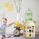 One Year Birthday Wooden Photo Board My First Year Milestone Photo Board 12 Monthly Picture Frame Baby First year Wood Acrylic Sign 1st Birthday Decorations Baby Keepsake Gift (2" x 3" photos - Wallet Size) by TinyTreasures Baby Boutique
