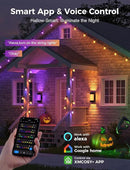 XMCOSY+ 48FT Smart Outdoor String Lights - RGBCWIC Dimmable Acrylic Bulbs, Color Changing LED Patio Lights APP WiFi Control, Compatible with Alexa, IP65 Waterproof Outside Lights for Yard Porch by CozyNest Decor