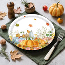 40Pcs Fall Paper Plates and Napkins Party Supplies, Disposable Thanksgiving Pumpkin Flower Wreath Plates Napkins Dinnerware Set for Autumn Theme Party Decorations (Fall) by CozyNest Decor