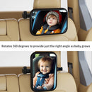 Baby Car Mirror Rear Facing, Safety Adjustable Car Seat Mirror for Baby Extendable Camera Monitor with Hook Clip Design Clear View ShatterProof + 2 Baby on Board Stickers,2 Seat Headrest Hook by TinyTreasures Baby Boutique