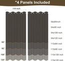 HolidayIdeas 4 Panels Linen Outdoor Curtains for Patio Waterproof Curtains 84 Inch Length-Outside Wide Curtains Weatherproof, Privacy for Pergola, Porch, Gazebo-110 Wide x 84" Long Light Grey by CozyNest Decor