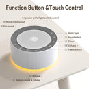 Kipcush White Noise Sound Machine with Nursery Lamp, Mood Lighting, 7 Colour Night Light, 30 Soothing Sounds for Baby/Adult. Timer, Plug in, Memory Function, Touch Control by TinyTreasures Baby Boutique