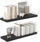 12 Inch Deep Floating Shelves for Wall 2 Pack Floating Shelves Large Storage Space Wall Mount Shelf for Living Room Kitchen Bathroom 36" W x 12" D x 1.2" H Black by CozyNest Decor