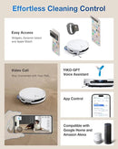 ECOVACS DEEBOT T50 PRO Omni Robot Vacuum and Mop, 3.19” Ultra-Slim, 15,000Pa Suction, ZeroTangle 2.0, TruEdge Edge Cleaning, AIVI 3D Obstacle Avoidance, Auto Mop Wash & Dry, Self-Emptying,White by CozyNest Decor