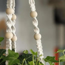 Macrame Plant Hanger Indoor Hanging with Wood Beads Macrame Planters No Tassel for Indoor Outdoor Boho Home Decor 35 Inch (Ivory,2pcs) by GreenHaven Gardens