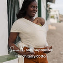 Boba Baby Wrap Carrier – Original Baby Sling Carrier for Newborns (7–35 lbs), Soft, Secure, Hands-Free & Ergonomic, Ideal for Comfortable Bonding, New Parents (Serenity Oat Meadow) by TinyTreasures Baby Boutique