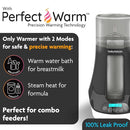 Baby Brezza Fast Baby Bottle Warmer - Baby Milk Warmer + Breastmilk Warmer Defroster – 2 Unique Temperatures for Breastmilk + Formula - Universal Fit for All Bottles, Storage Bags + Food Jars by TinyTreasures Baby Boutique