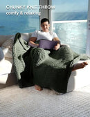 YnM Chunky Throw Blanket, Medium-Weight, Hand Knitted, Skin Friendly, Ventilated and Breathable, Machine Washable, Home Décor Piece for Couch, Sofa and Bed (Olive, 50x70 Inch) by CozyNest Decor