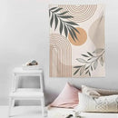 Abstract Boho Tapestry, Mid Century Tropical Tree Leaves Modern Geometric Arch Bohemian Botanical Tapestry, Home Aesthetic Wall Hanging Art Decor for Living Room Bedroom Dormitory 50x60 Inch by CozyNest Decor