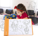 IMAGE Light Up Tracing Pad Orange Drawing Tablet Coloring Board for Kids Children Toy Gift for Girls Boy (Includes 10 Traceable Sheets and Two Clips) by TinyTreasures Baby Boutique