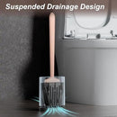 Sellemer Toilet Brush and Holder Set - Flexible Toilet Bowl Brush Head with Silicone Bristles, Compact Size for Storage and Organization, Ventilation Slots Base (1 Pack, Rose Gold) by CozyNest Decor