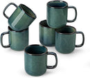 vancasso STARRY Coffee Mugs Set, 12 oz Ceramic Coffee Cups for Latte Hot Tea Cappuccino Cocoa Milk Stoneware Cups Set of 6, Dishwasher & Microwave Safe, Green by CozyNest Decor