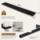 Fun Memories 55 Inch Fireplace Mantel Shelf -Long Floating Shelves, Deep Wall Mounted Farmhouse Display Shelves with Invisible Heavy Duty Metal Bracket, Black, 2 Pack by CozyNest Decor
