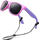 RIVBOS Kids Sunglasses Polarized UV Protection Flexible Rubber Glasses Shades with Strap for Boys Girls RBK004 by TinyTreasures Baby Boutique
