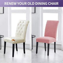 Joccun Chair Covers for Dining Room Set of 6,Dining Chair Slipcovers Stretch Dining Room Chair Covers Seat Protector,Washable Parsons Chair Cover for Home,Banquet(Dusty Pink,6 Pack) by CozyNest Decor