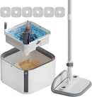 KZKR Spin Mop and Bucket Set with Self Separation Dirty and Clean Water System, Self Wringing 360° Rotating Square Mop Head for Home Floors Cleaning (2.0 Mop and Bucket Set (6 Pads) Ship by Amazon) by CozyNest Decor