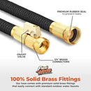 Flexi Hose with 8 Function Nozzle, 25FT - Lightweight Expandable Garden Hose, No-Kink Flexibility, 3/4 Inch Solid Brass Fittings and Double Latex Core by GreenHaven Gardens