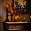 Homemory Decorative Flameless Candles, Battery Operated Candles with Remote & Timer, Flickering Led Pillar Candles, Plexiglass, Grey, Pack of 9, D2.2 xH 5" 6" 7" by CozyNest Decor