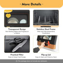 Compact Portable Dishwasher Countertop with Filter and Hybrid Drying Function, 360° Streak-Free Deep Cleaning, 3 Washing Programs, Mini Dishwasher for Apartments& RVs by TinyTreasures Baby Boutique