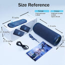 SOWO Portable Bluetooth Speaker, IPX7 Waterproof Wireless Bluetooth Speaker, Bassboom Technology, 25W Loud Stereo Sound, LED Light with TWS Pairing, 16H Playtime for Home and Outdoor -Blue by TinyTreasures Baby Boutique