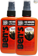 Ben's 100 Tick & Insect Repellent - Alcohol-Free DEET Insect Repellent Pump Spray - Offers 10 Hours of Protection for Adults & Children -3.4 Fl Oz (2 Pack) by TinyTreasures Baby Boutique