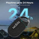 NOBIS Clip N1 Portable Bluetooth Speaker with App, Beat Mode, Up to 24H Playtime, IP68 Waterproof, BT 5.3, HD Sound, Stereo Pairing, Custom EQ, Perfect for Outdoor, Home and Adventure (Black) by TinyTreasures Baby Boutique