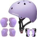Kids Bike Skateboard Helmet Pad Set,Toddler Cyling Protective Gear Knee & Elbow Pads Wrist Guards for 5-8-10-12-14-16 Years Girls Boys Bicycle Scooter Roller Skate Inline Skating Rollerblading by TinyTreasures Baby Boutique