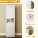 Tall Narrow Storage Cabinet 66.93" H Tall Bathroom Cabinet Metal Pantry Cabinets, 4 Adjustable Shelves for Kitchen, Home Office, Living Room, Dinning Room (20 inches Wide White) by CozyNest Decor