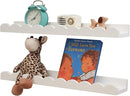 Nursery Book Shelves, Scalloped Floating Shelves 24inch Set of 2 Solid Pine Wood Wall Mounted Bookshelf with Wave Lip for Bedroom Kids, Toddler Room, Baby Room by TinyTreasures Baby Boutique