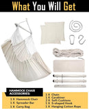 ADVOKAIR Hammock Chair Hanging Chair Rope Swing XXL - Max 500lbs, 70in Large Hammock Swing Chair -Portable Steel Spreader Bar with Anti-Slip Rings-Roomy & Strong by GreenHaven Gardens