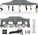 COBIZI 13x26 Pop Up Tent 13x26 Canopy with Sidewalls Heavy Duty Canopy Party Tent for Parties, Outdoor Wedding Large Event Tent Wind Waterproof UPF 50+ Ez Up in Garden Lawn with Roller Bag, Gray by GreenHaven Gardens
