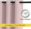 NICETOWN Light Block Window Curtains 84" Length - Home Fashion Thermal Insulated Solid Grommet Room Darkening Window Treatments for Hall Room, Blush Pink, 1 Pair, 52" Wide by 84" Long by TinyTreasures Baby Boutique