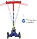 PJ Mask Self Balancing Kick Scooter with Light Up Wheels, Extra Wide Deck, 3 Wheel Platform, Foot Activated Brake, 75 lbs Limit, Kids & Toddlers Girls or Boys, for Ages 3 and Up by TinyTreasures Baby Boutique