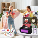 Karaoke Machine Portable Bluetooth Speaker with 2 Wireless Microphones Rechargeable Karaoke Machine for Kid and Adult Party PA Speaker Multiple LED Light Mode Support TWS/Radio/AUX/REC by TinyTreasures Baby Boutique