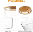 YUNCANG Glass Storage Jars [Set of 5],Clear Glass Food Storage Containers with Airtight Bamboo Lid Stackable Kitchen Canisters for Candy,Cookie,Rice,Sugar,Flour,Pasta,Nuts and Spice Jars by CozyNest Decor